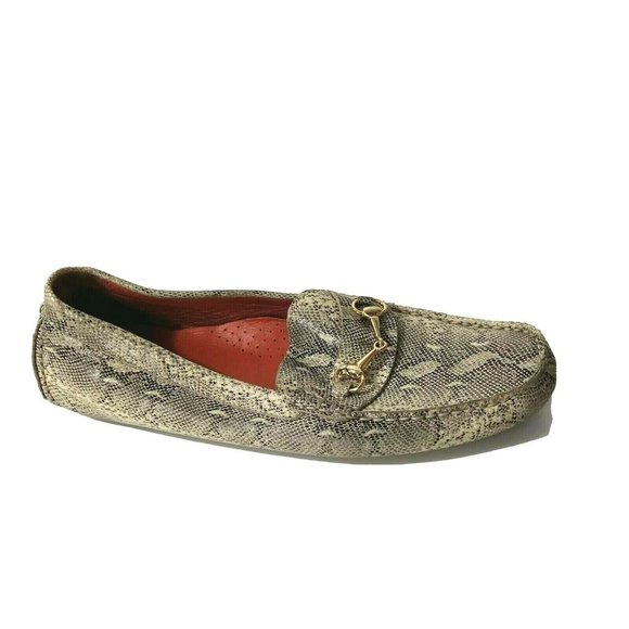 Cole Haan Shoes - Cole Haan Slipon Driving Loafers Flats Snake Print